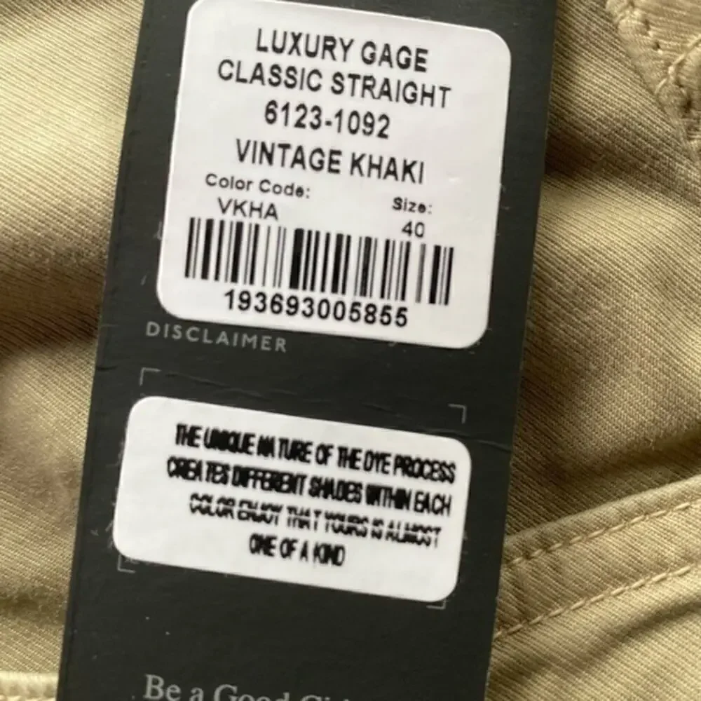 Citizens of‎ Humanity Gage Classic Straight Vintage Khaki Tan Jeans Size 40 NWT